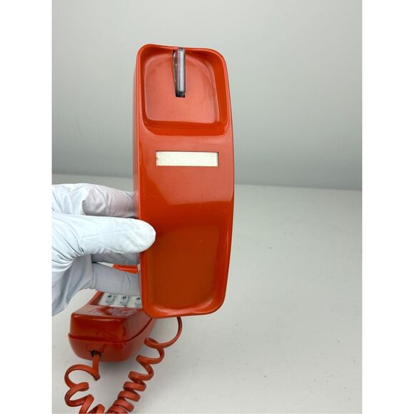 Vintage Western Electric Trimline Touch Tone Wall Telephone Burnt Orange DL2425 - Picture 2 of 10